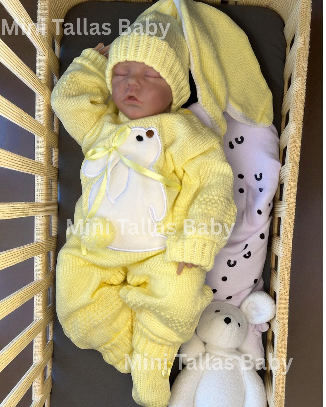 Conjunto de conejito amarillo - talla 0-3 meses