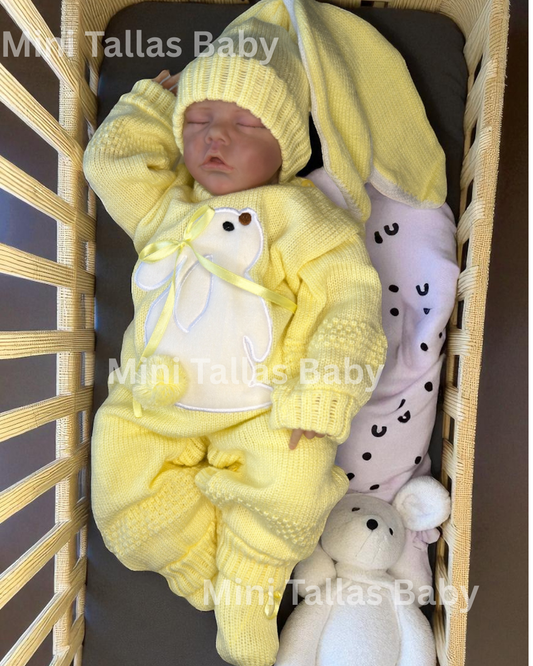 Conjunto de conejito amarillo - talla 0-3 meses